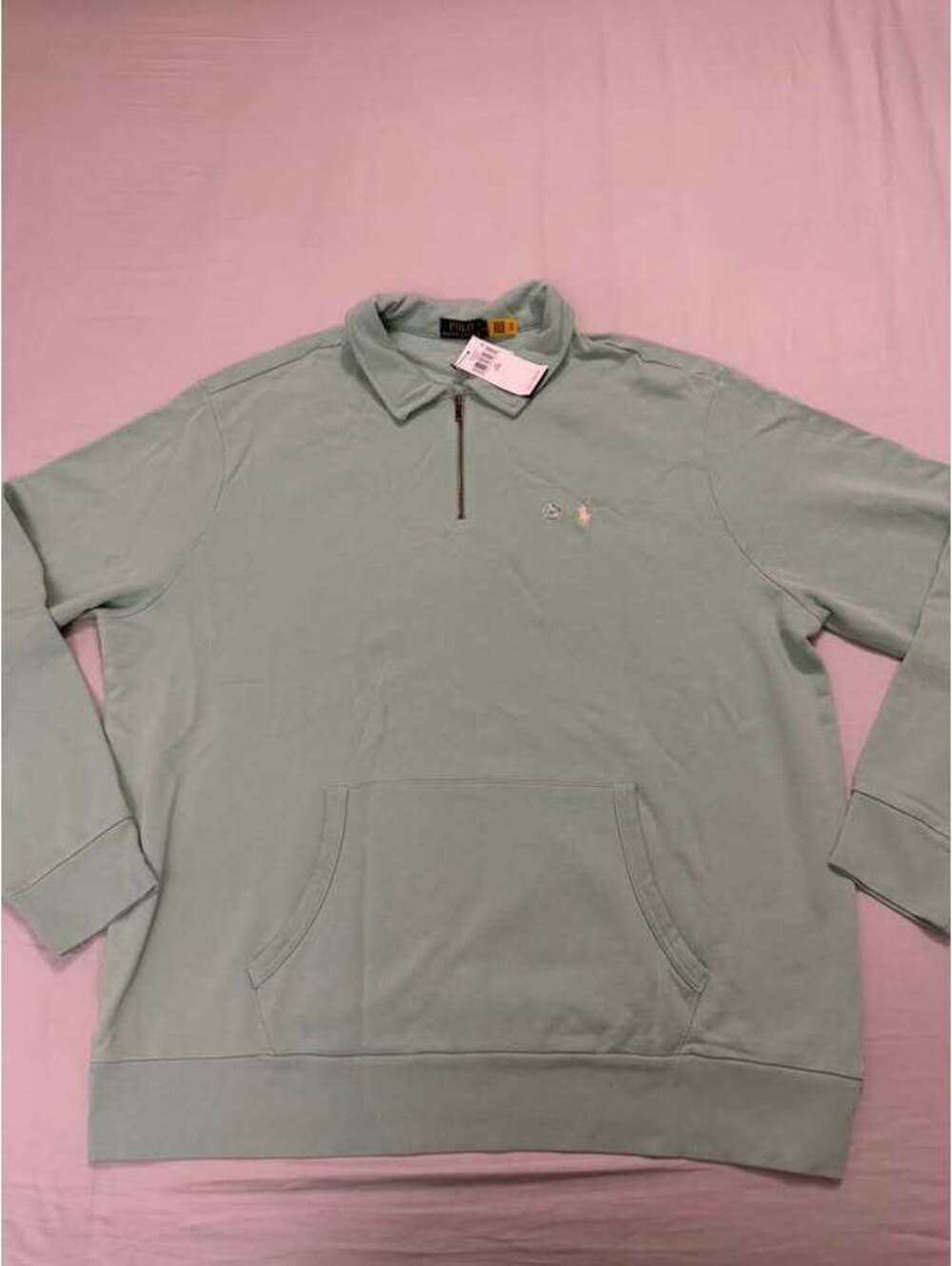 Polo Ralph Lauren 1/4 Zip Sweatshirt Mens Size XXL Mint Green Brand New $80